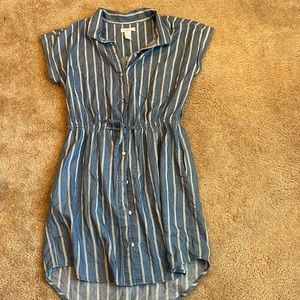 Medium Striped button up dress